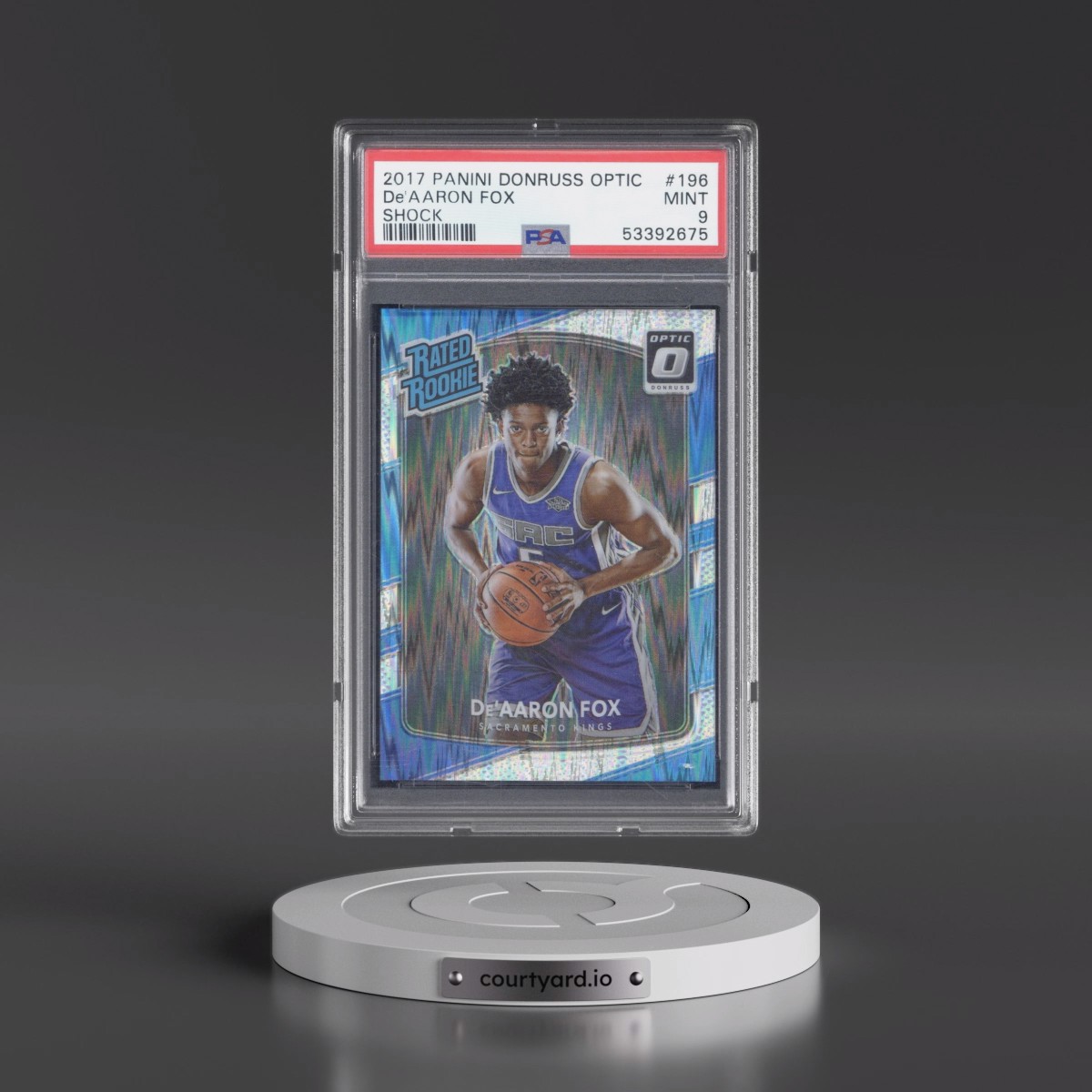 2017 Panini Donruss Optic #196 DE'Aaron Fox - Shock (PSA 9 MINT)