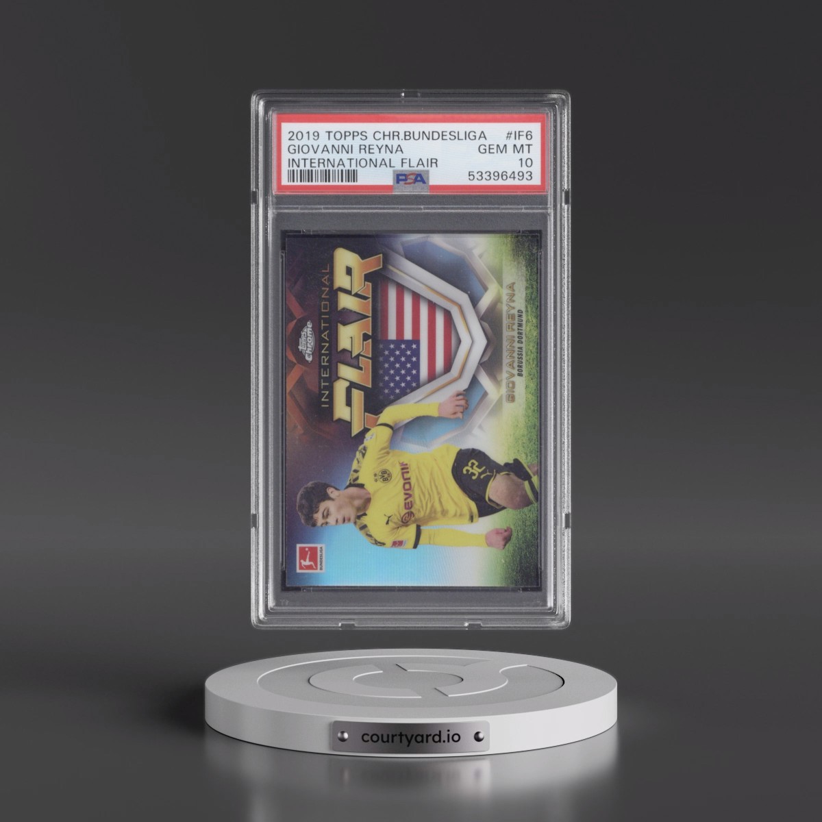 2019 Topps Chrome Bundesliga International Flair #IF6 Giovanni Reyna (PSA 10 GEM MINT)