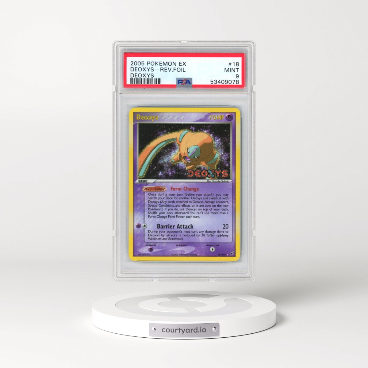2005 Pokémon EX Deoxys #18 Deoxys - Reverse Foil (PSA 9 MINT)