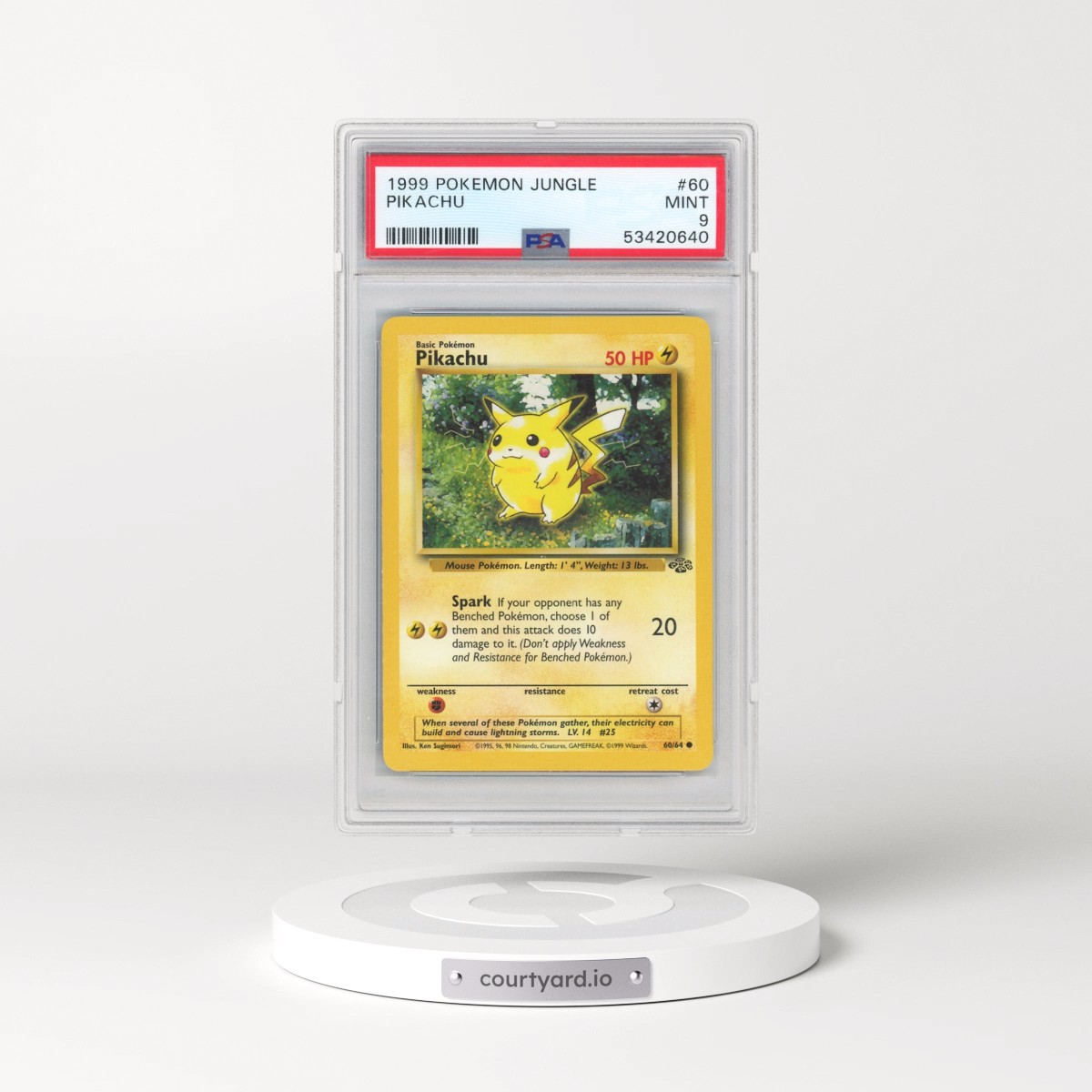 1999 Pokémon Jungle #60 Pikachu (PSA 9 MINT)