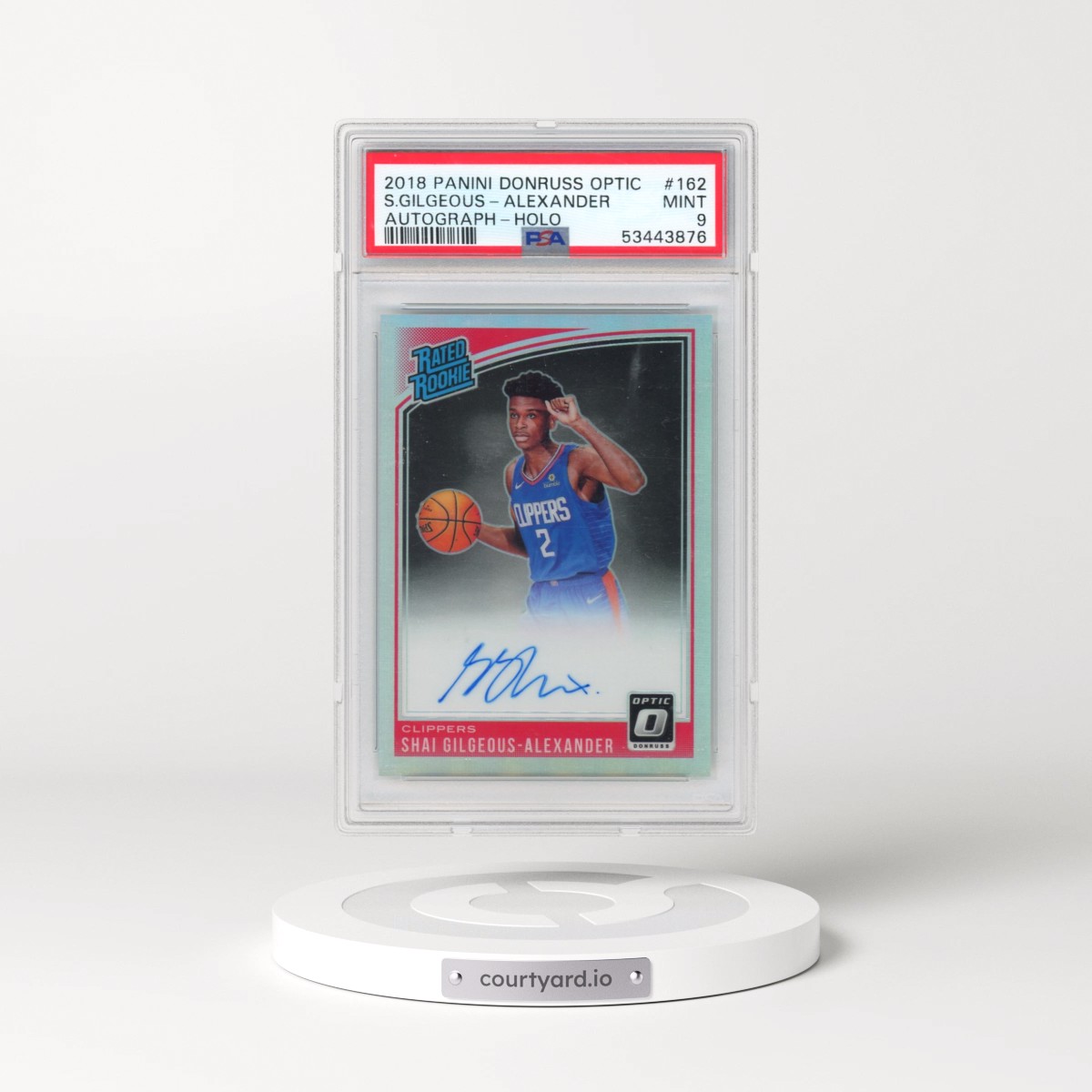 2018 Panini Donruss Optic #162 Shai Gilgeous-Alexander - Autograph-Holo (PSA 9 MINT)