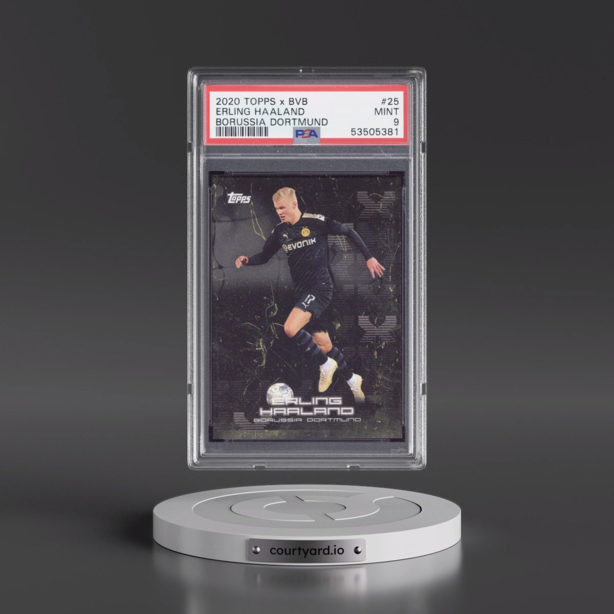 2020 Topps X Bvb Borussia Dortmund #25 Erling Haaland (PSA 9 MINT)