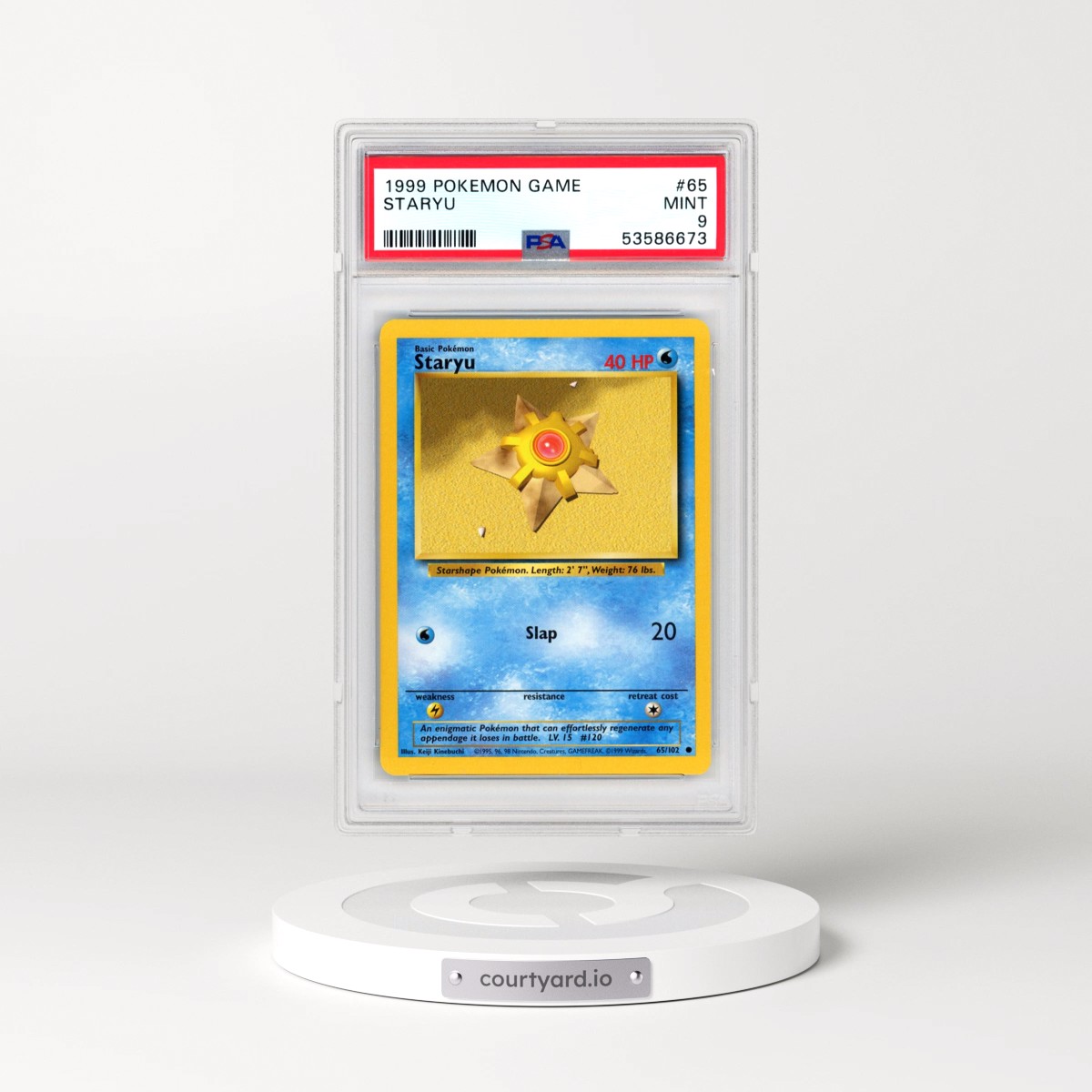 1999 Pokémon Game #65 Staryu (PSA 9 MINT)