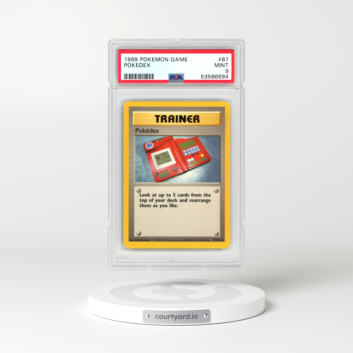 1999 Pokémon Game #87 Pokedex (PSA 9 MINT)