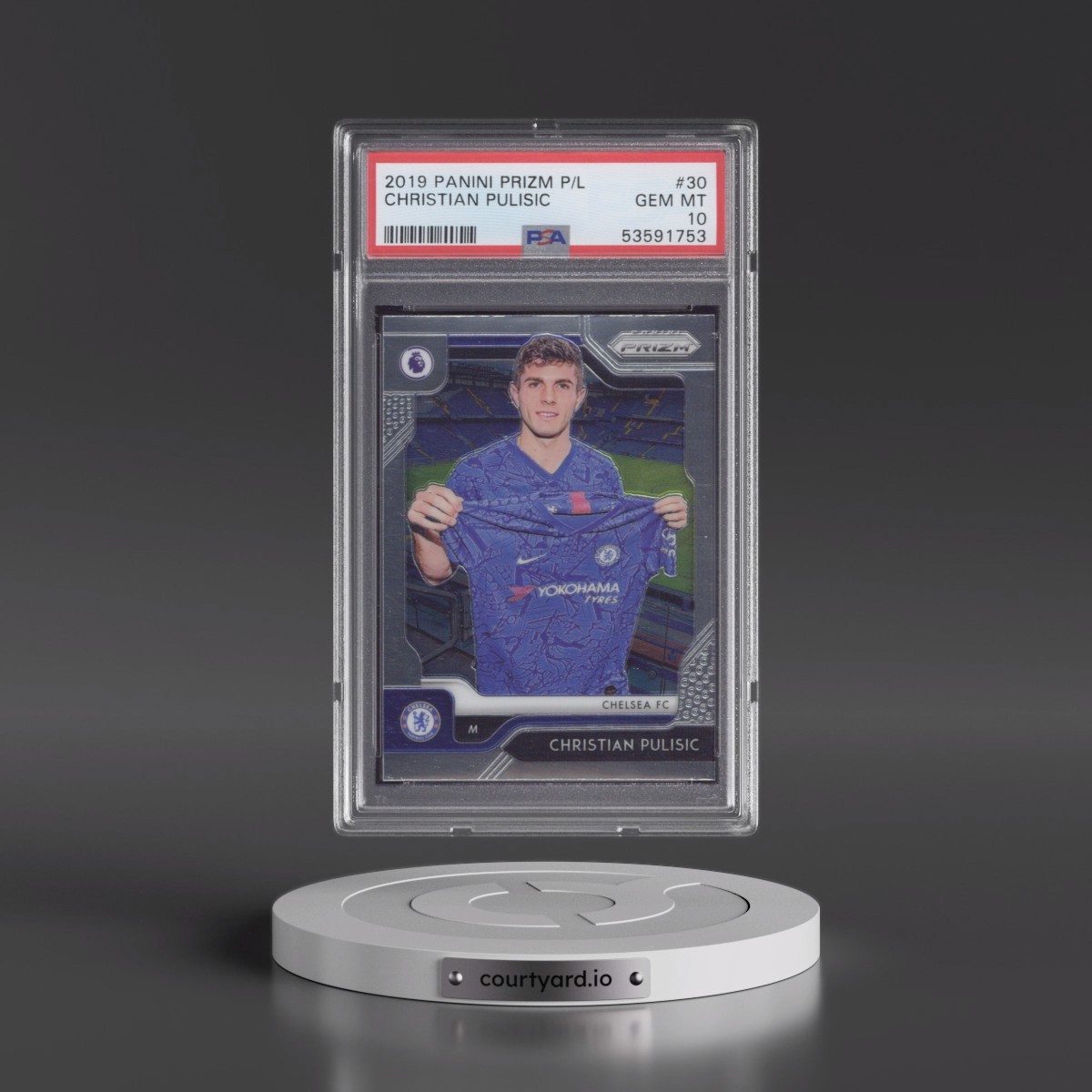 2019 Panini Prizm Premier League Christian Pulisic #30 PSA 10