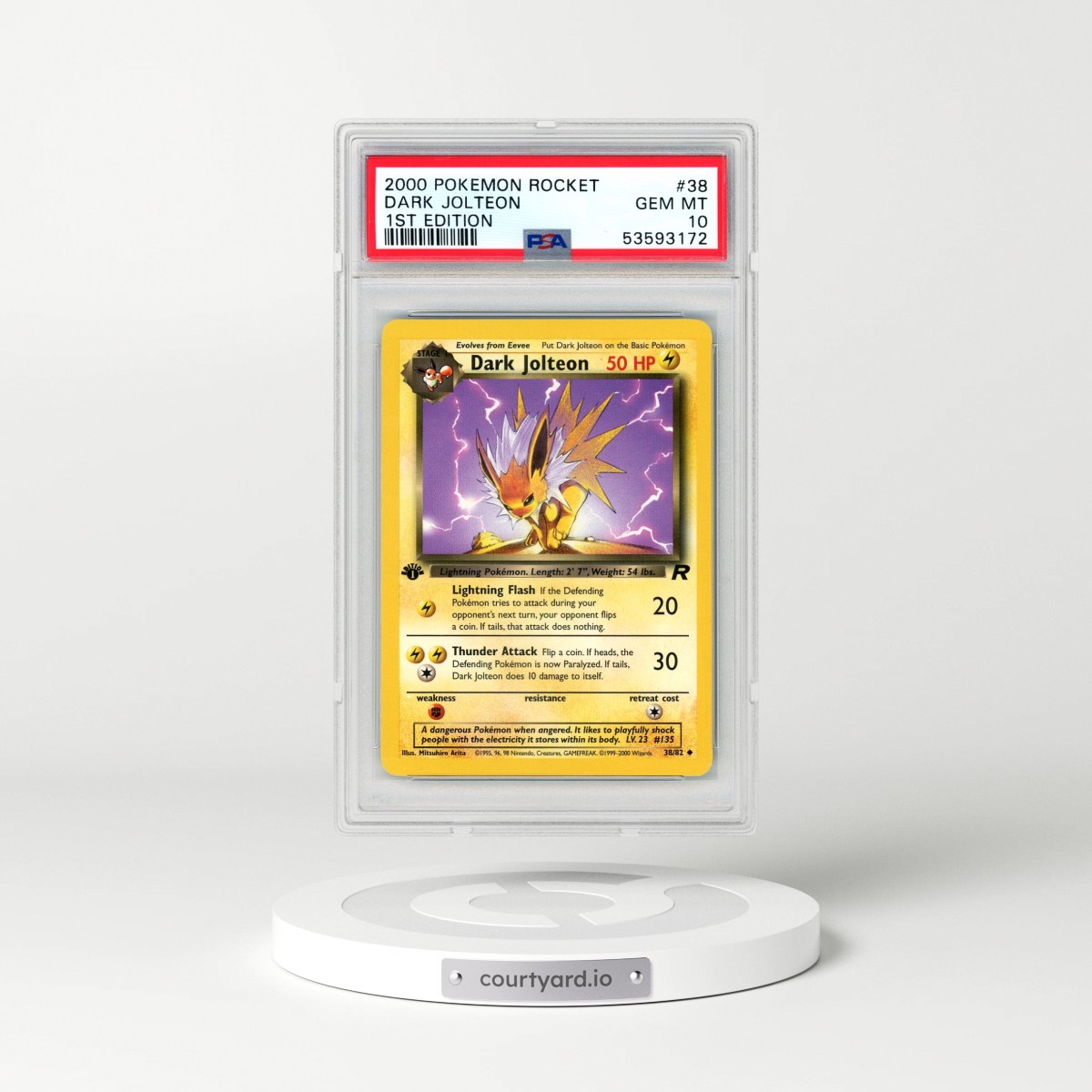2000 Pokémon Rocket #38 Dark Jolteon - 1st Edition (PSA 10 GEM MINT)