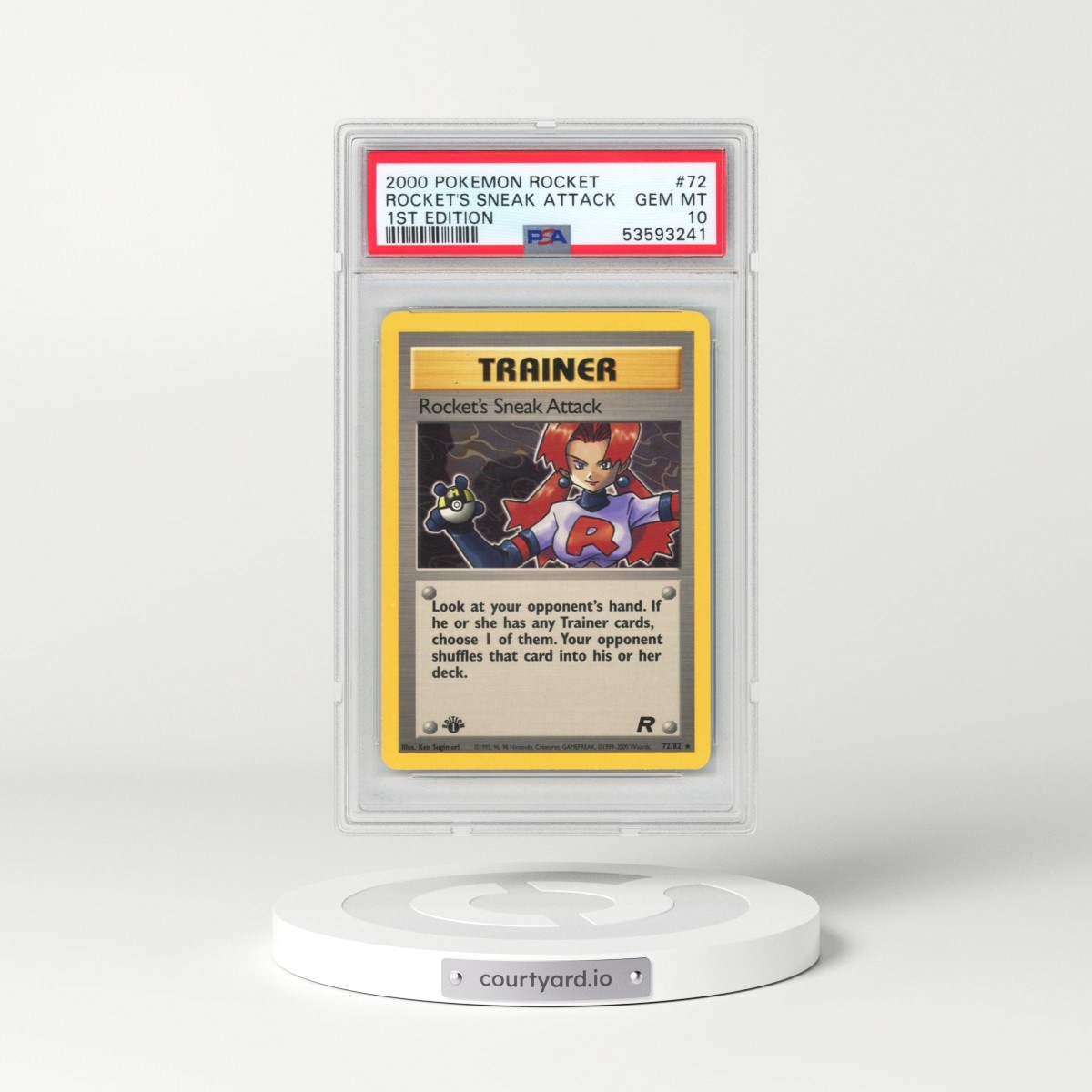 2000 Pokémon Rocket #72 Rocket's Sneak Attack - 1st Edition (PSA 10 GEM MINT)