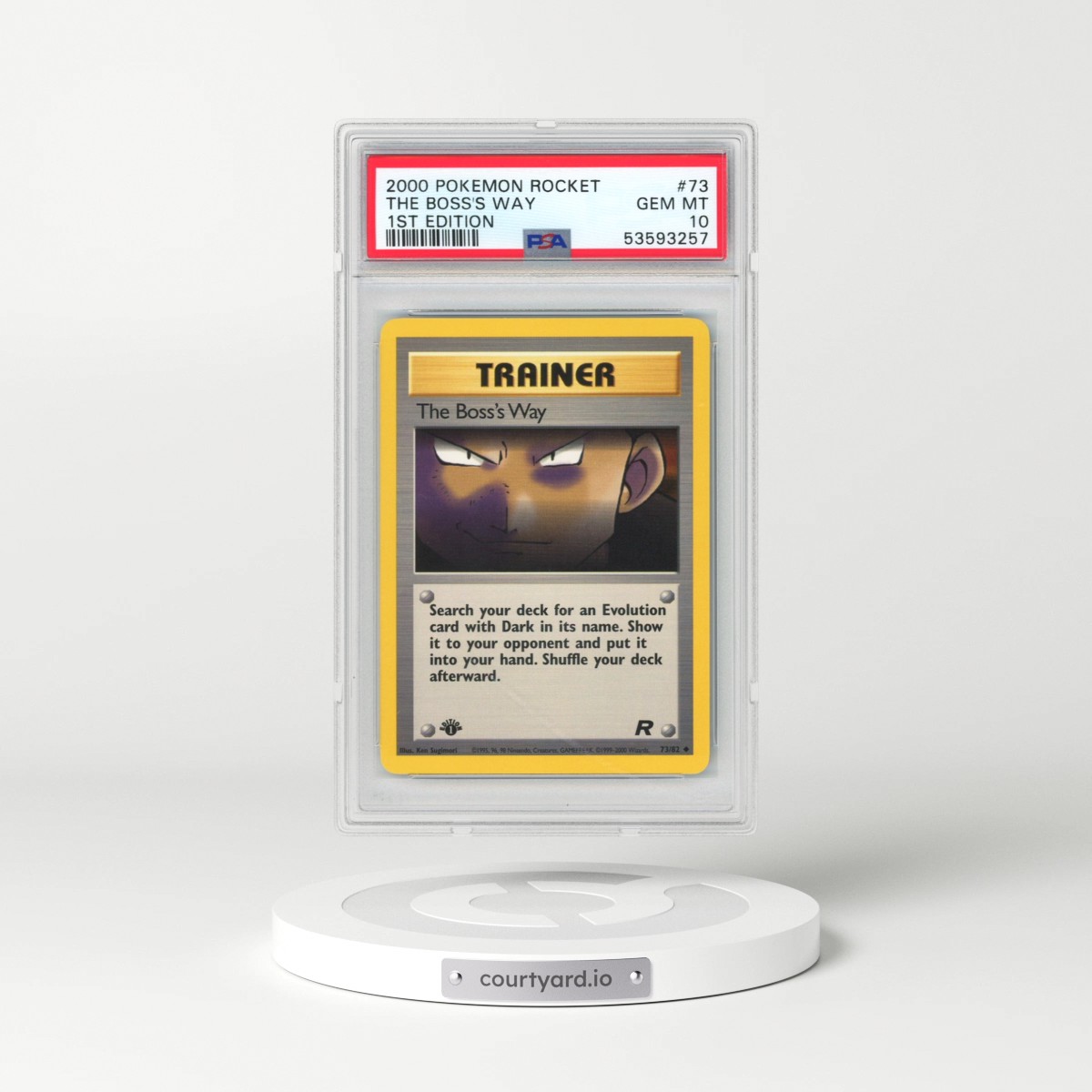 2000 Pokémon Rocket #73 The Boss's Way - 1st Edition (PSA 10 GEM MINT)