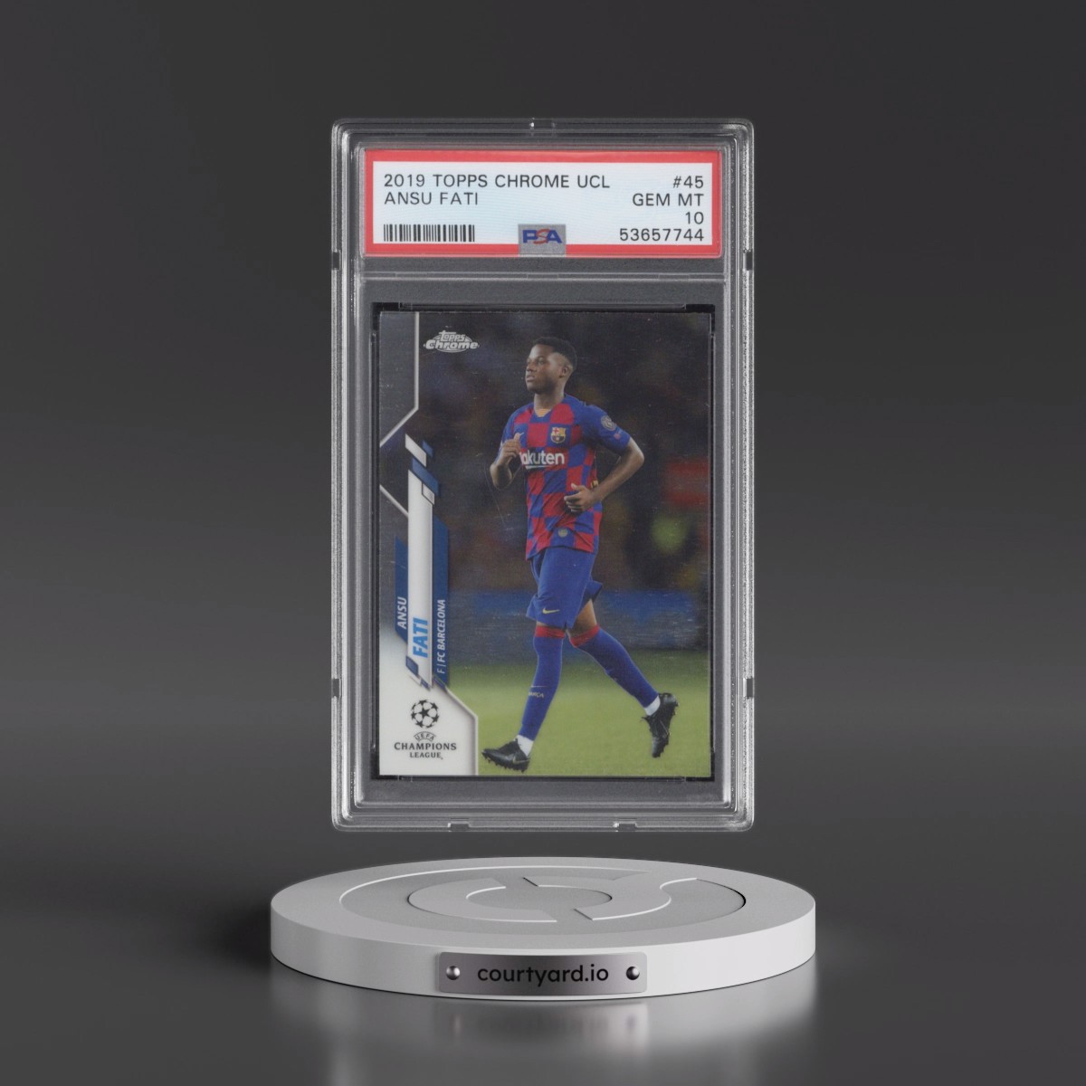 2019 Topps Chrome UEFA Champions League #45 Ansu Fati (PSA 10 GEM MINT)