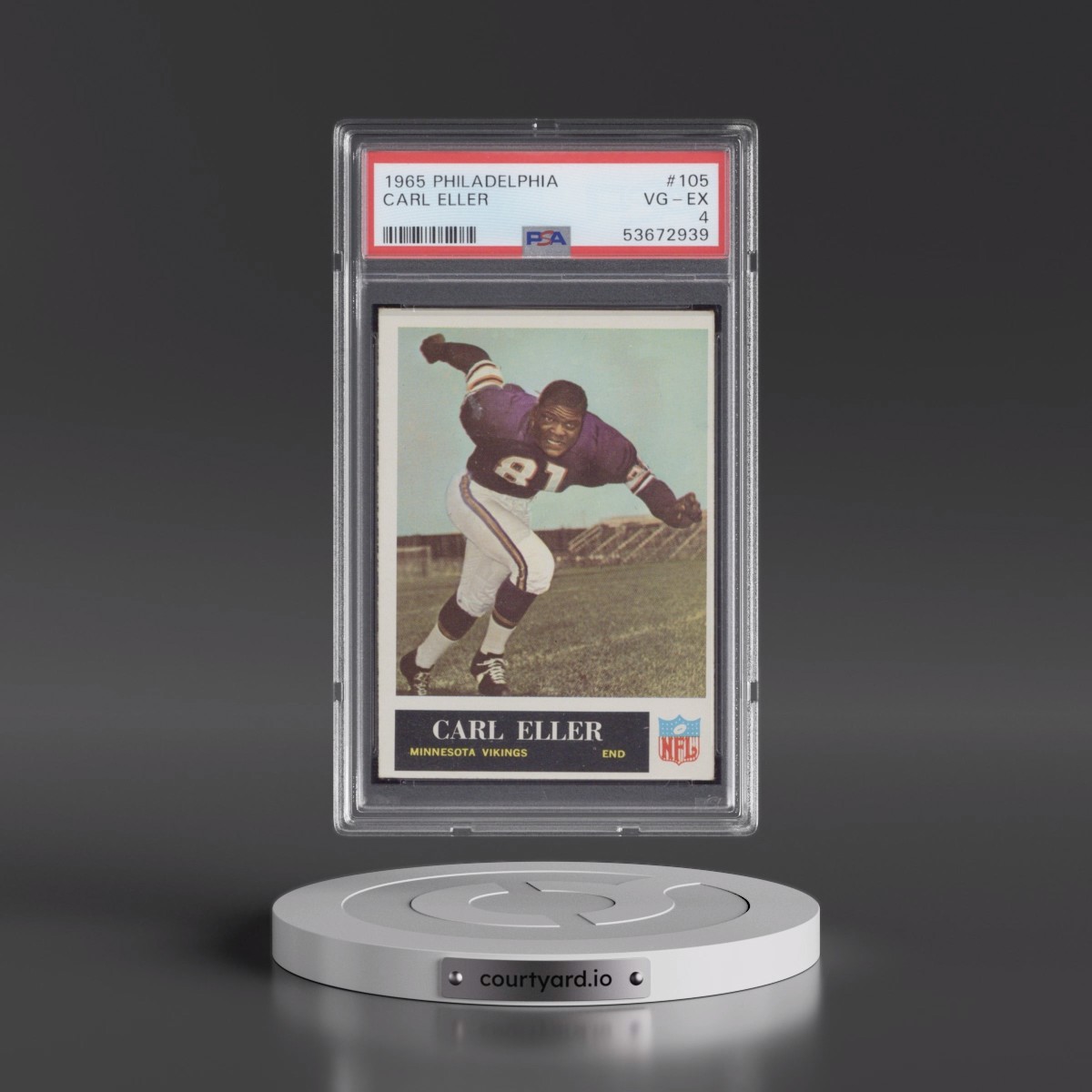 1965 Philadelphia #105 Carl Eller (PSA 4 VG-EX)