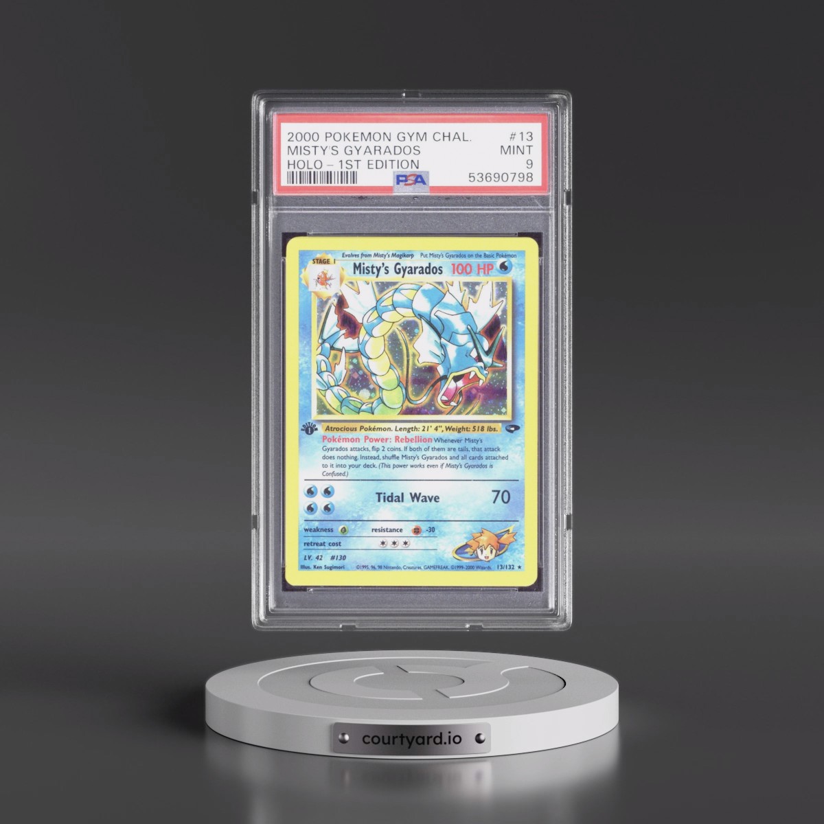 2000 Pokémon Gym Challenge #13 Misty's Gyarados - 1st Edition Holo (PSA 9 MINT)