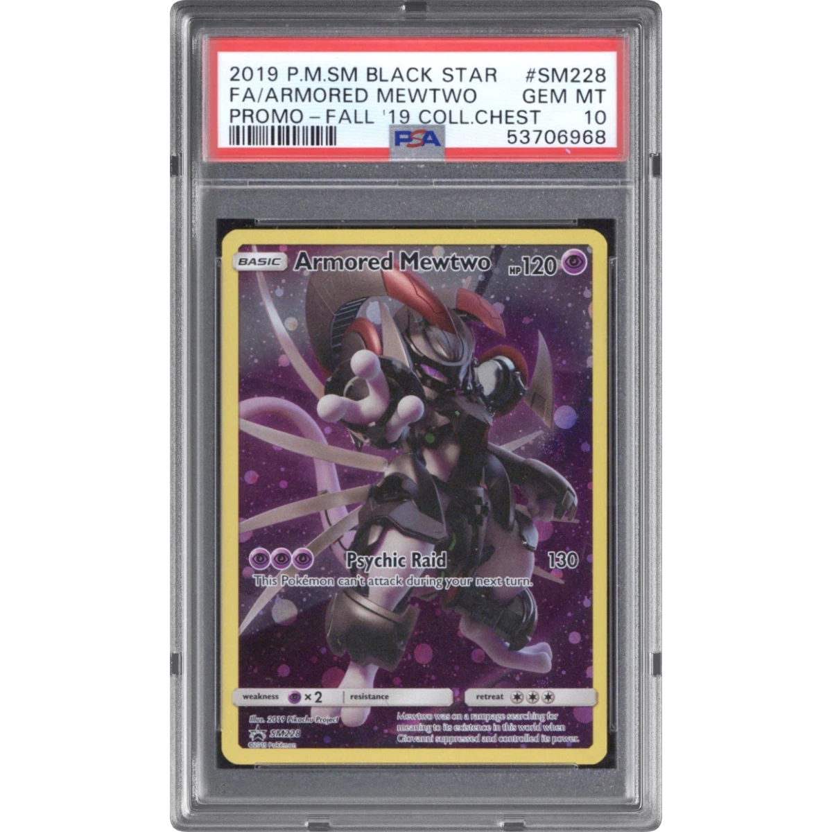 Armored Mewtwo card artwork