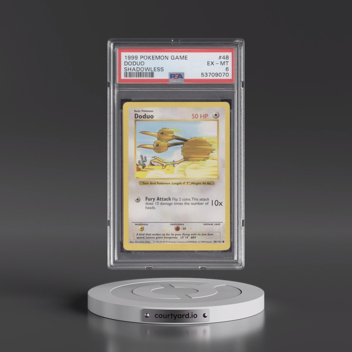 1999 Pokémon Game #48 Doduo - Shadowless (PSA 6 EX-MT)
