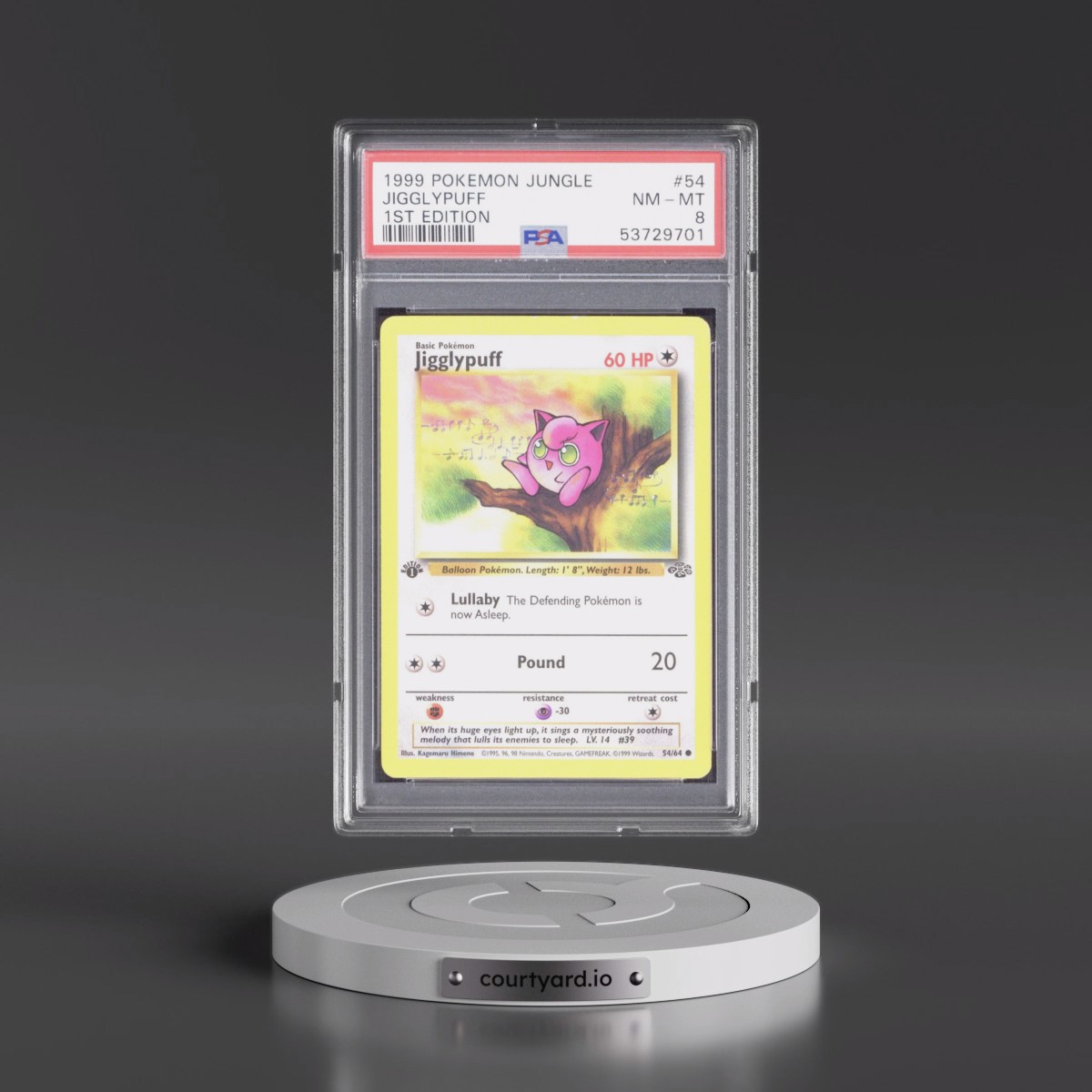 1999 Pokémon Jungle #54 Jigglypuff - 1st Edition (PSA 8 NM-MT)