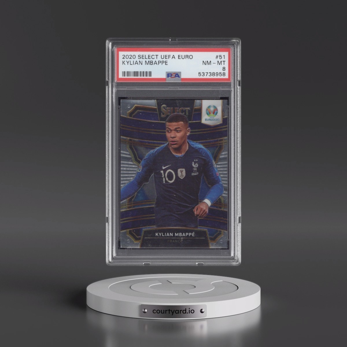 2020 Panini Select UEFA Euro Kylian Mbappe #51 PSA 8