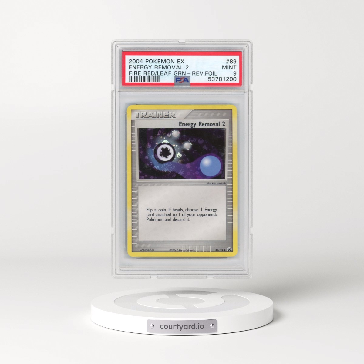 2004 Pokémon EX Fire Red & Leaf Green #89 Energy Removal 2 - Reverse Foil (PSA 9 MINT)