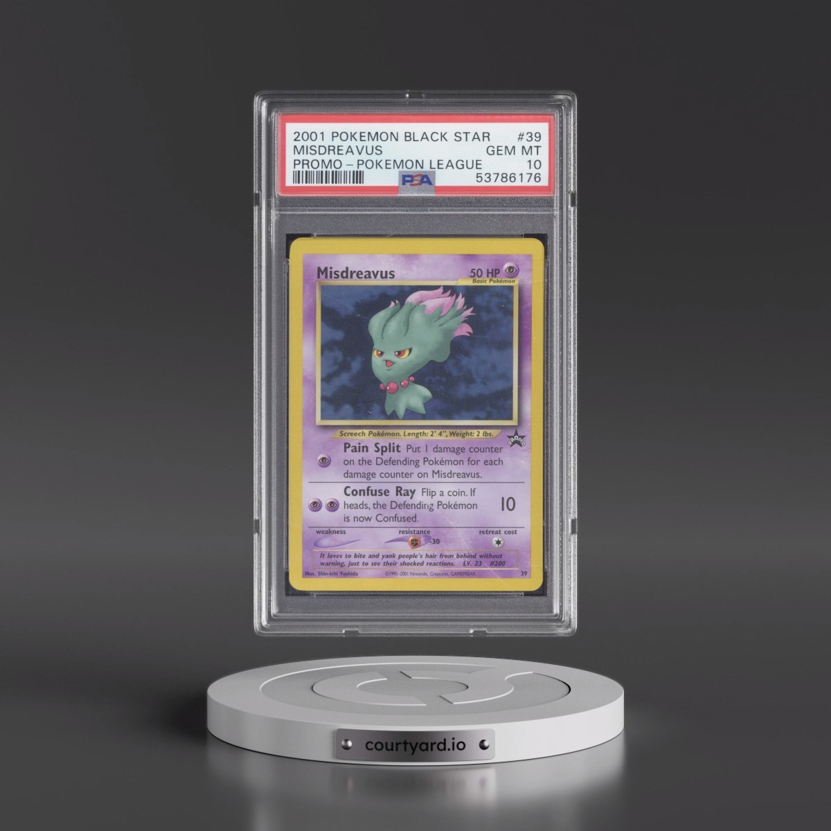 2001 Pokémon Promo Black Star Misdreavus - Pokemon League #39 PSA 10