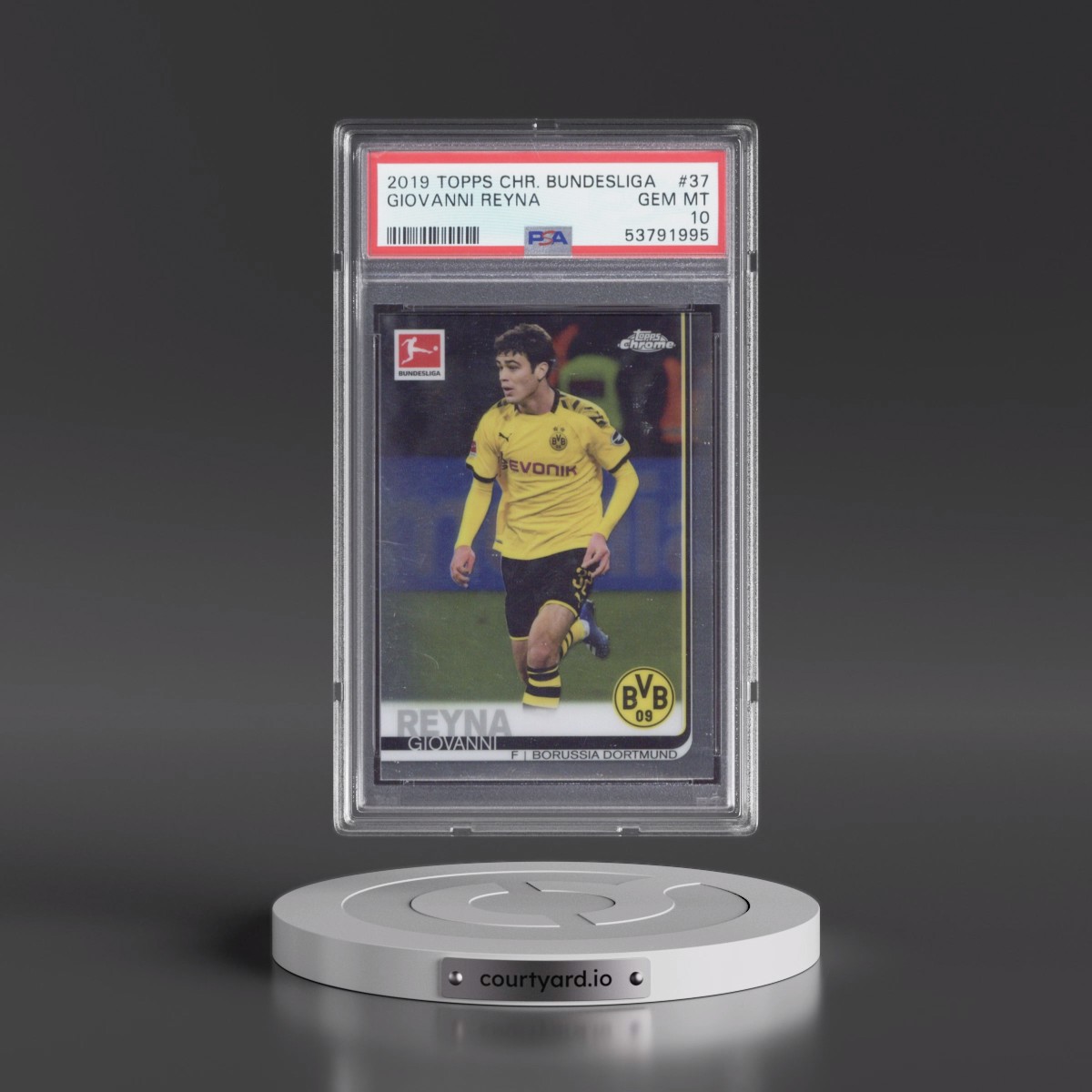 2019 Topps Chrome Bundesliga #37 Giovanni Reyna (PSA 10 GEM MINT)