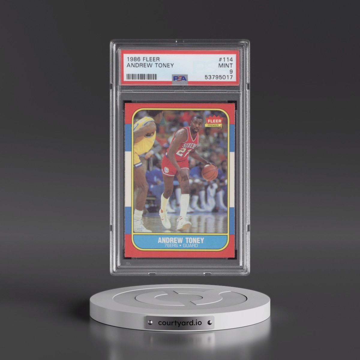 1986 Fleer Andrew Toney #114 PSA 9