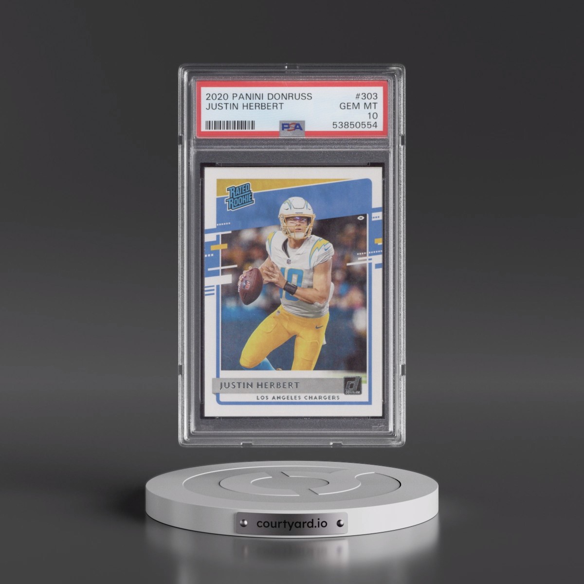 2020 Panini Donruss #303 Justin Herbert (PSA 10 GEM MINT)