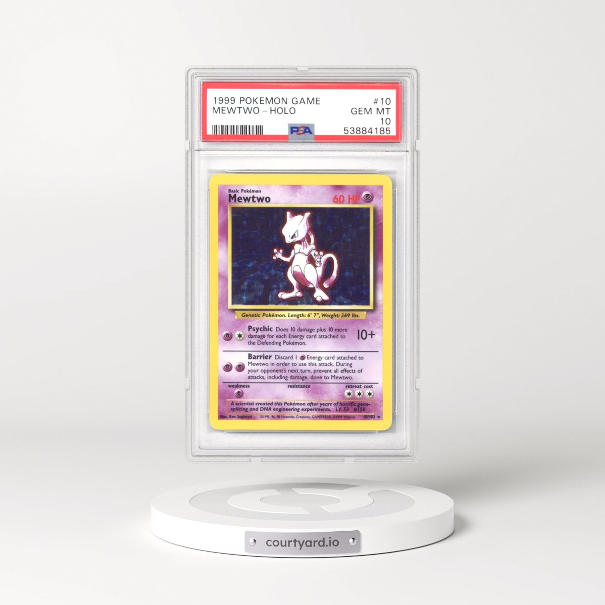 1999 Pokémon Game #10 Mewtwo - Holo (PSA 10 GEM MINT)