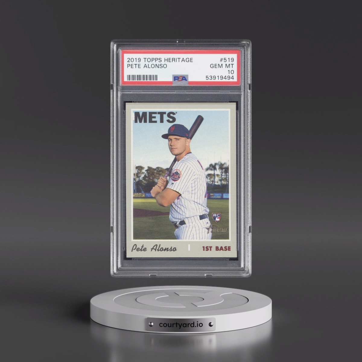 2019 Topps Heritage #519 Pete Alonso (PSA 10 GEM MINT)