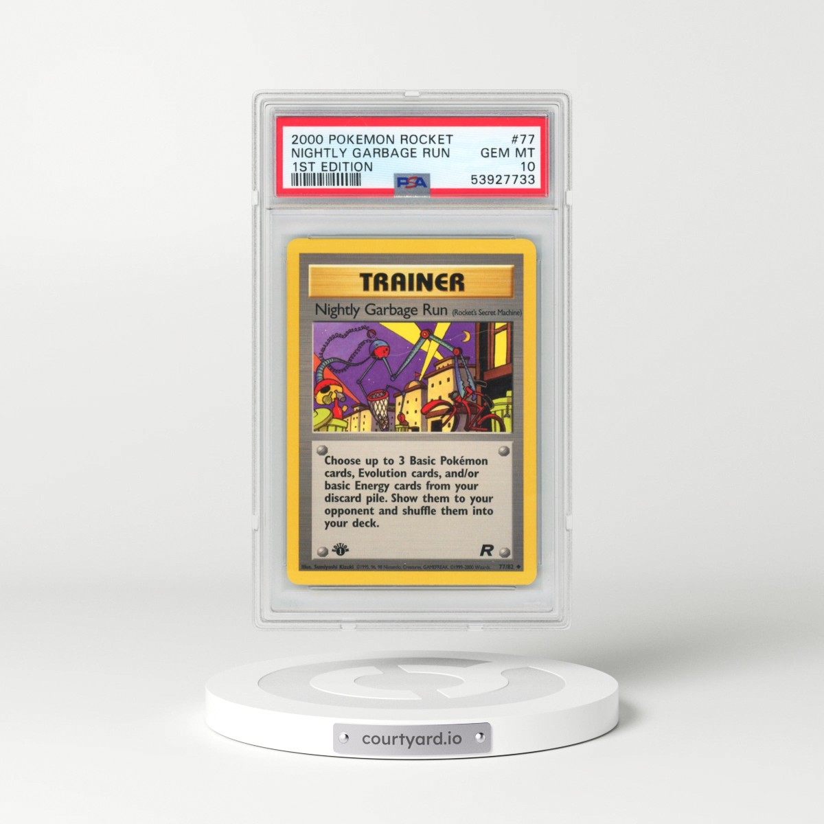 2000 Pokémon Rocket #77 Nightly Garbage Run - 1st Edition (PSA 10 GEM MINT)