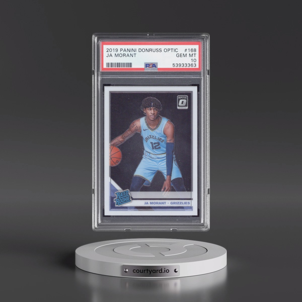 2019 Panini Donruss Optic #168 Ja Morant (PSA 10 GEM MINT)