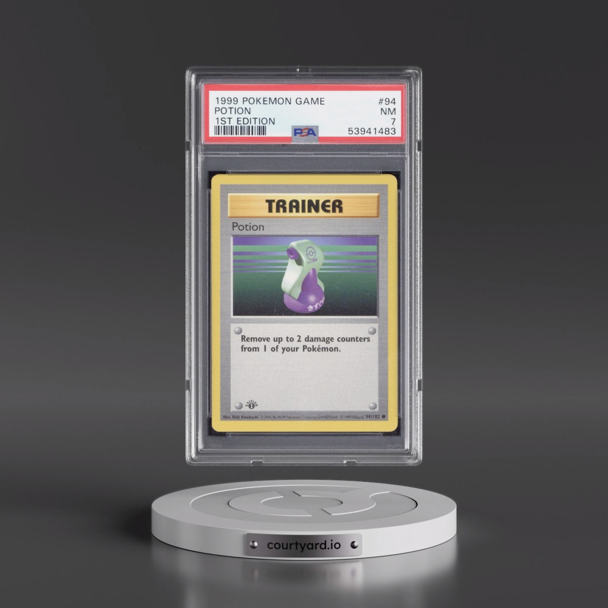 1999 Pokémon Game #94 Potion - 1st Edition (PSA 7 NM)