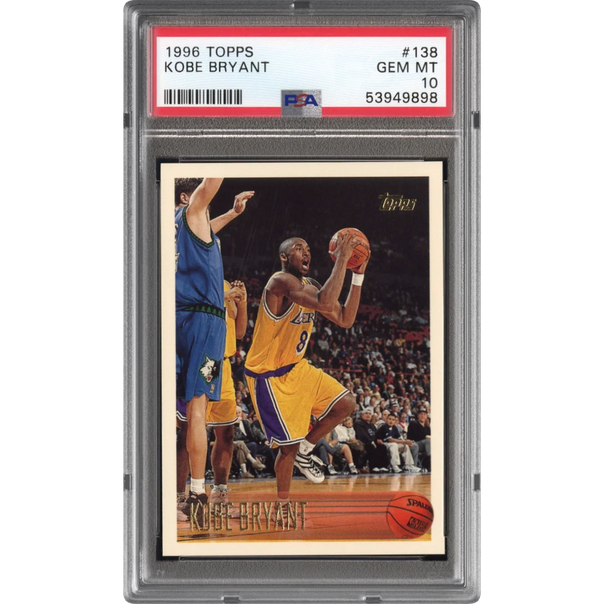 1996 Topps #138 Kobe Bryant (PSA 10 GEM MINT)