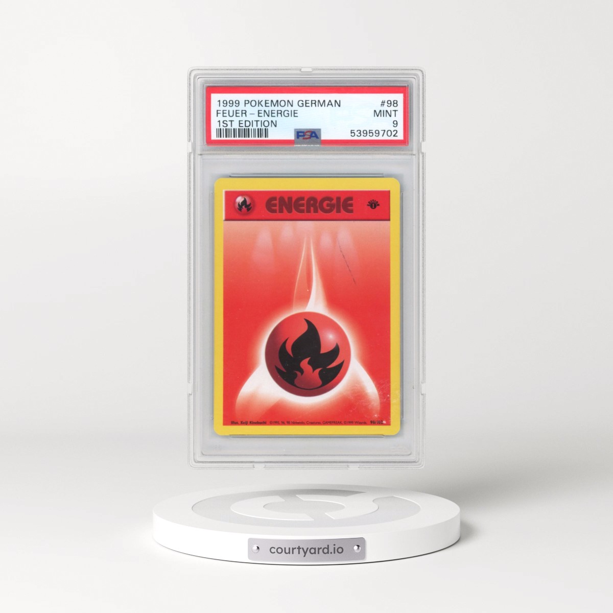1999 Pokémon #98 Feuer-Energie - 1st Edition (PSA 9 MINT)