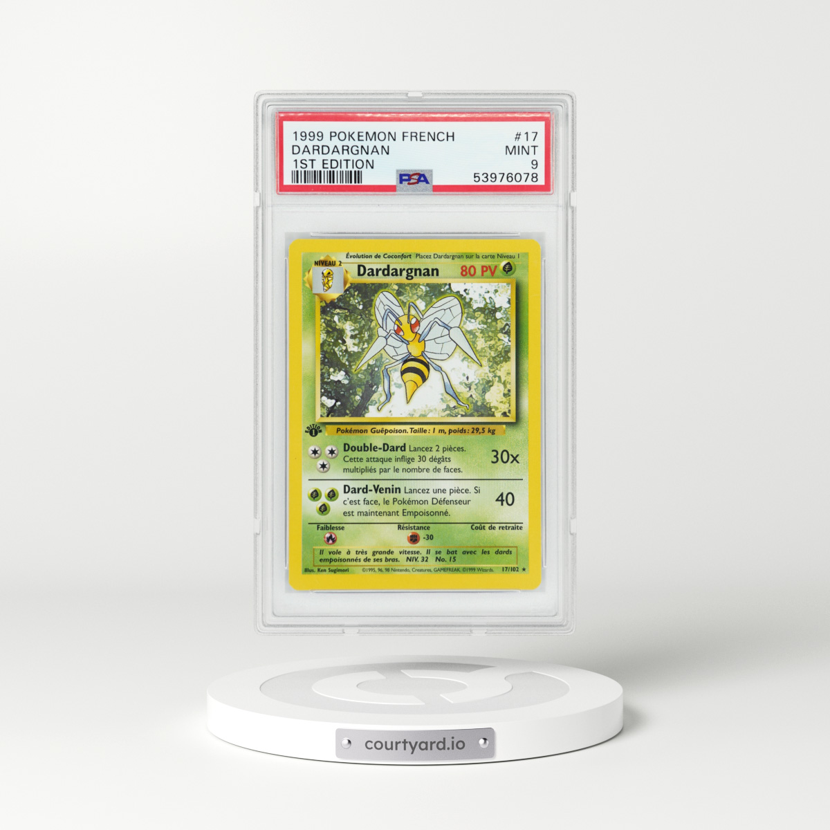 1999 French Base Set #17 Beedrill - 1st Edition (PSA 9 MINT)