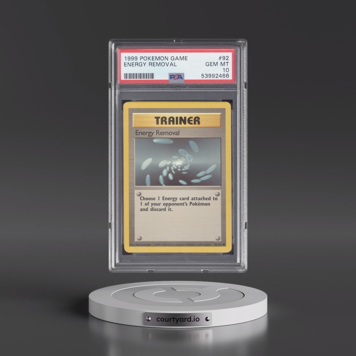 1999 Pokémon Game Energy Removal #92 PSA 10