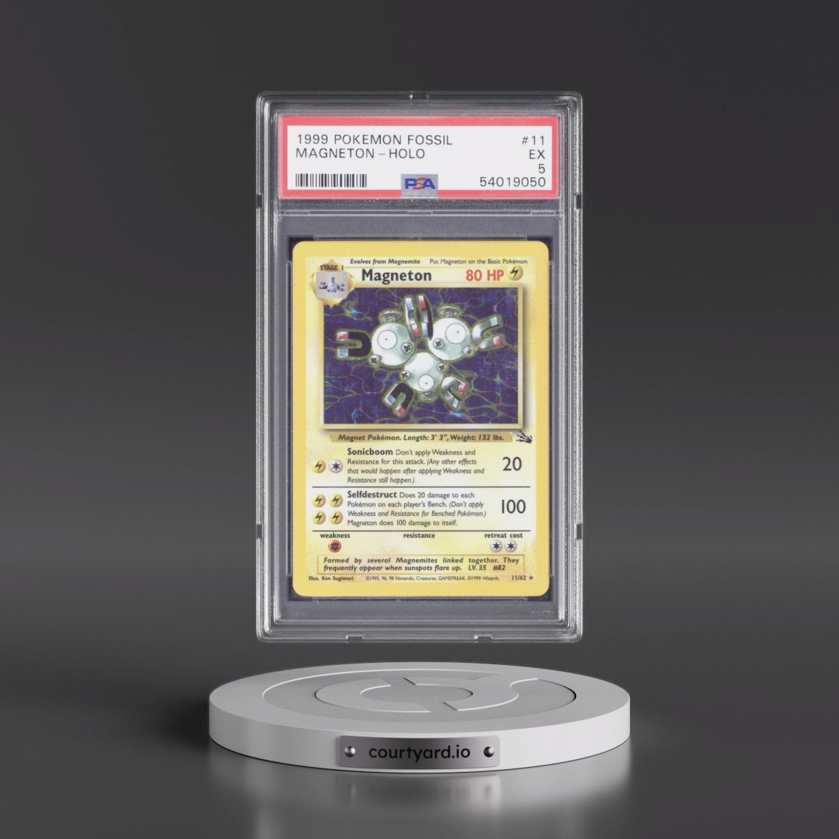 1999 Pokémon Fossil #11 Magneton - Holo (PSA 5 EX)