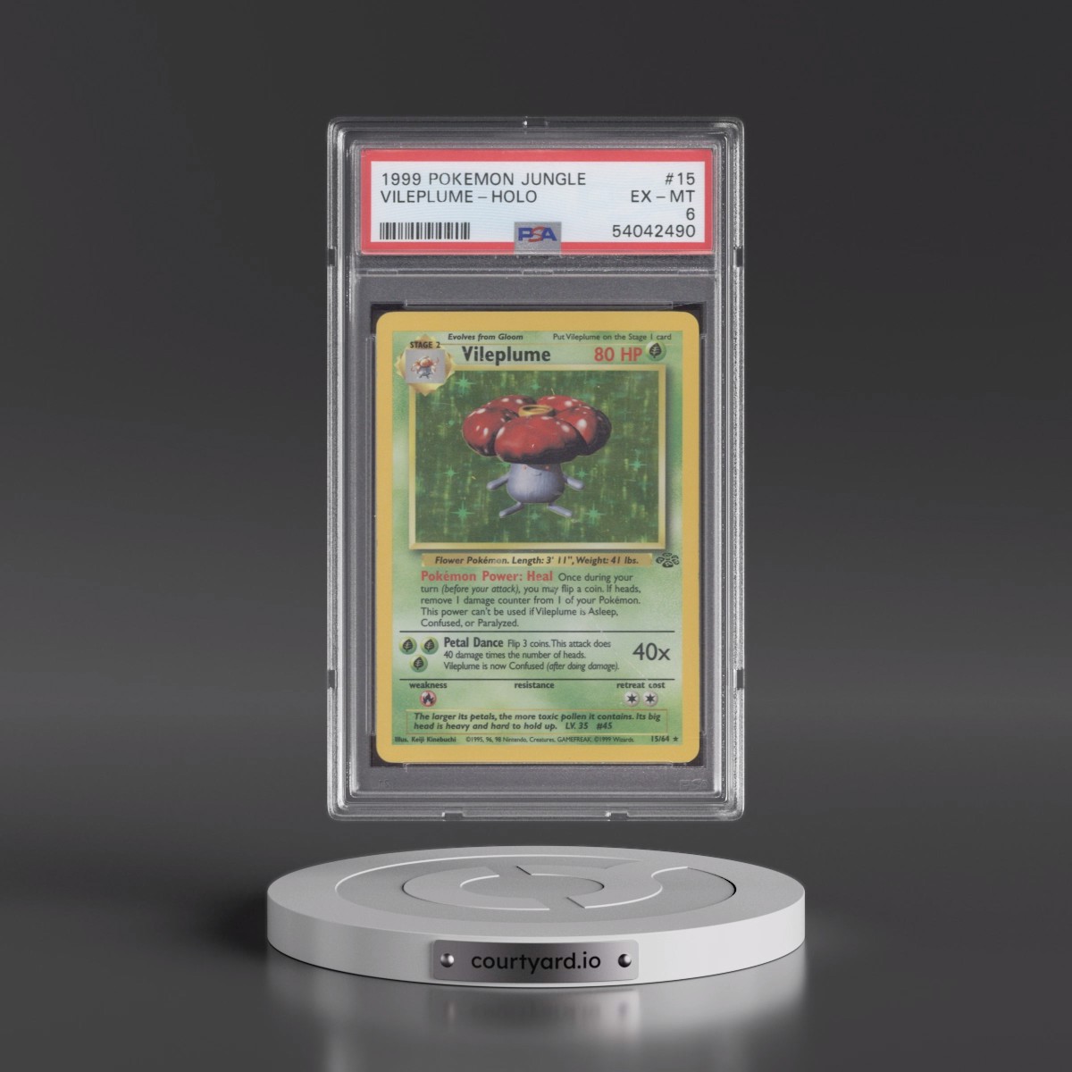 1999 Pokémon Jungle #15 Vileplume - Holo (PSA 6 EX-MT)