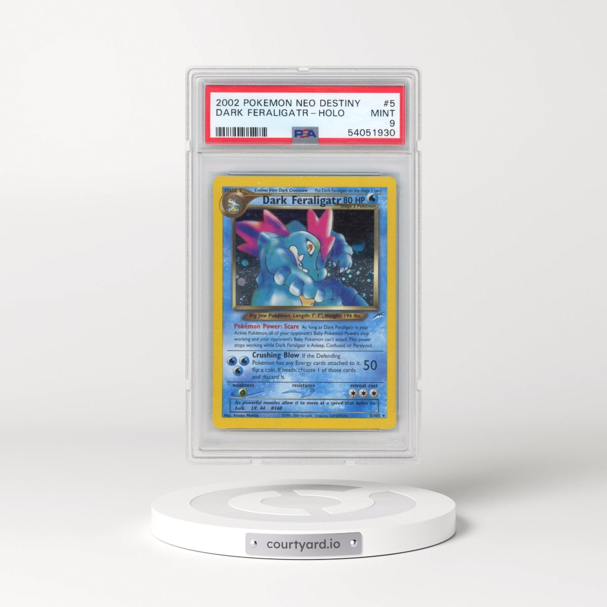 2002 Pokémon Neo Destiny #5 Dark Feraligatr - Holo (PSA 9 MINT)