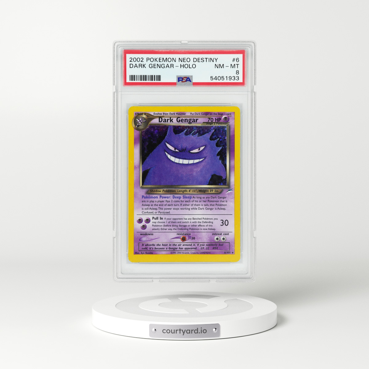 2002 Neo Destiny #6 Dark Gengar - Holo (PSA 8 NM-MT)