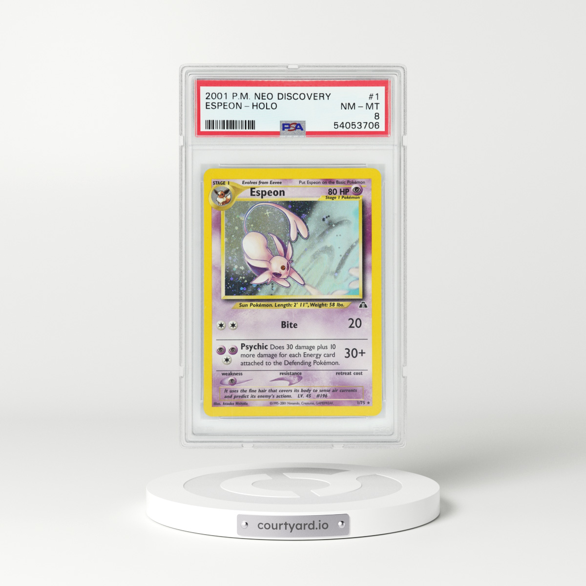 2001 Neo Discovery #1 Espeon - Holo (PSA 8 NM-MT)