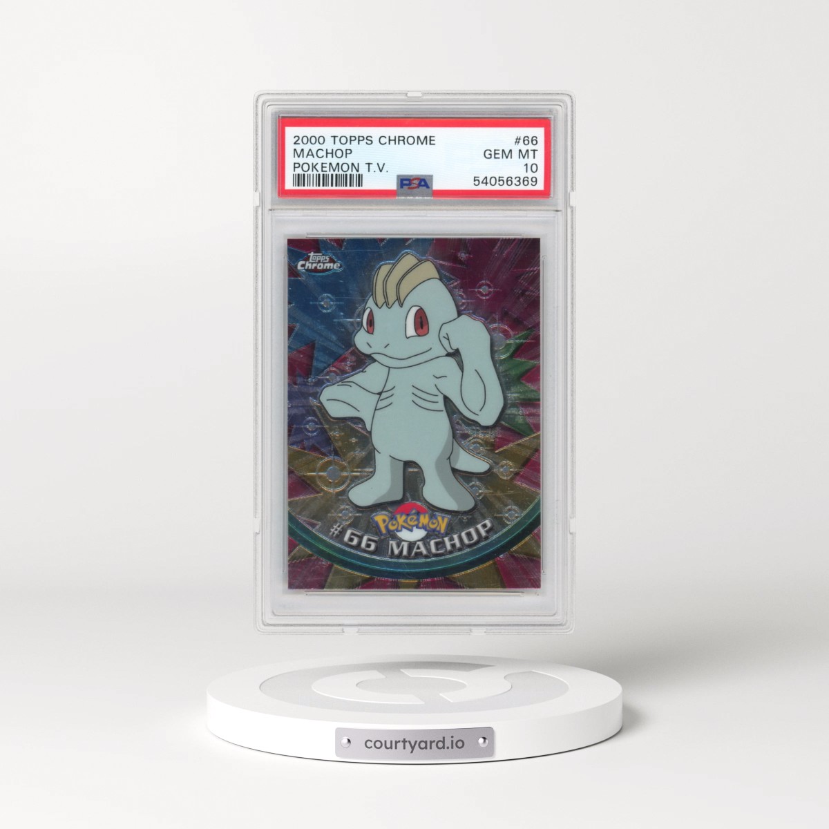 2000 Topps Chrome Pokémon T.V. #66 Machop (PSA 10 GEM MINT)