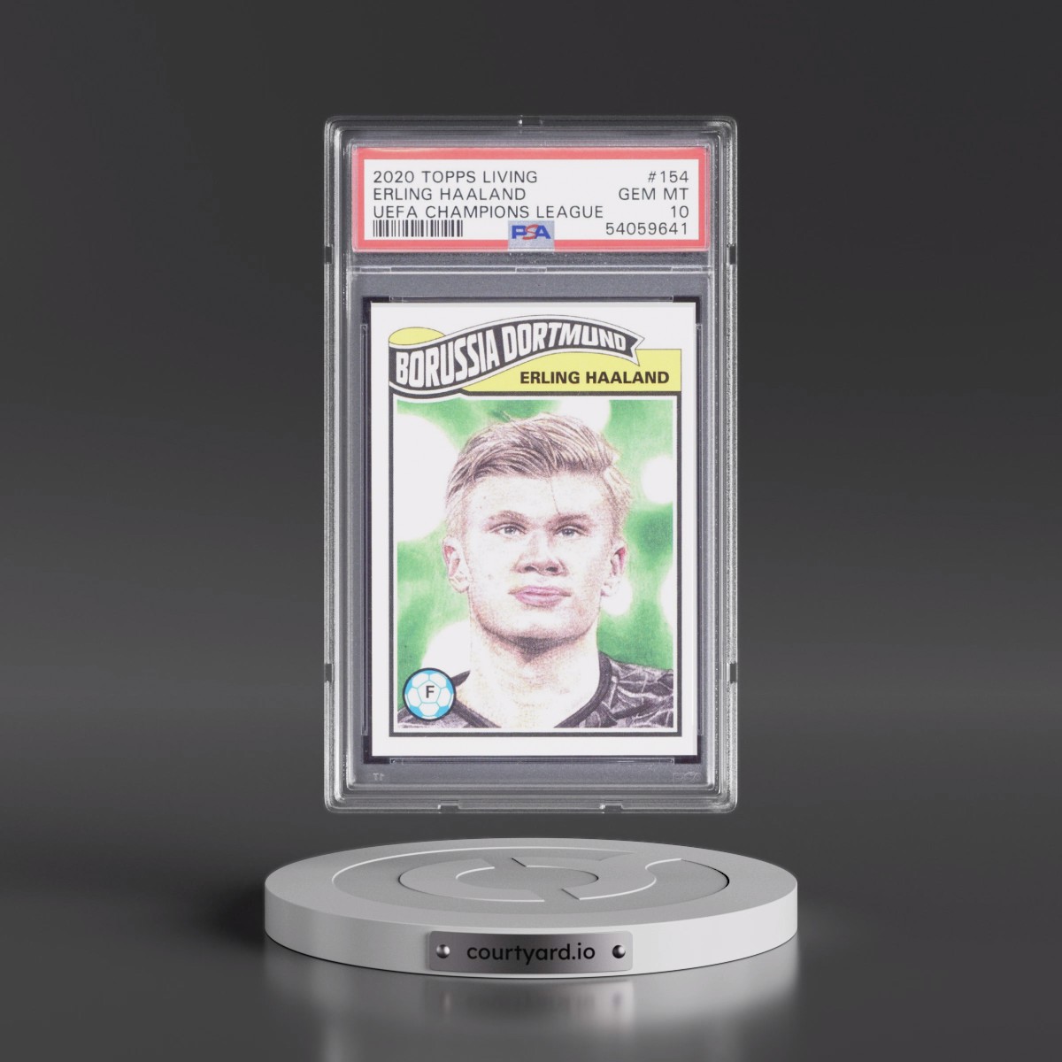 2020 Topps Living UEFA Champions League #154 Erling Haaland (PSA 10 GEM MINT)