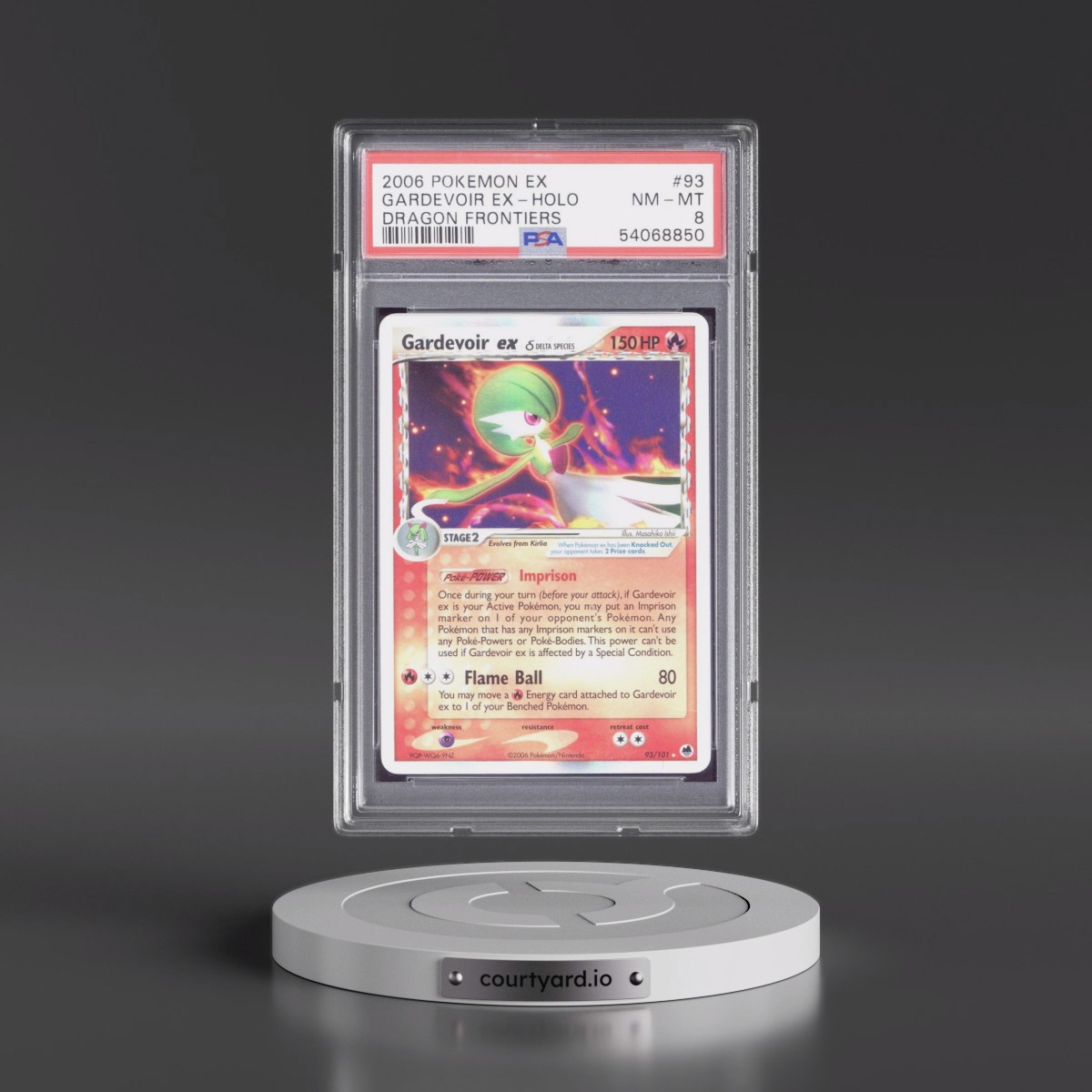 2006 Pokémon EX Dragon Frontiers #93 Gardevoir EX - Holo Holo (PSA 8 NM-MT)