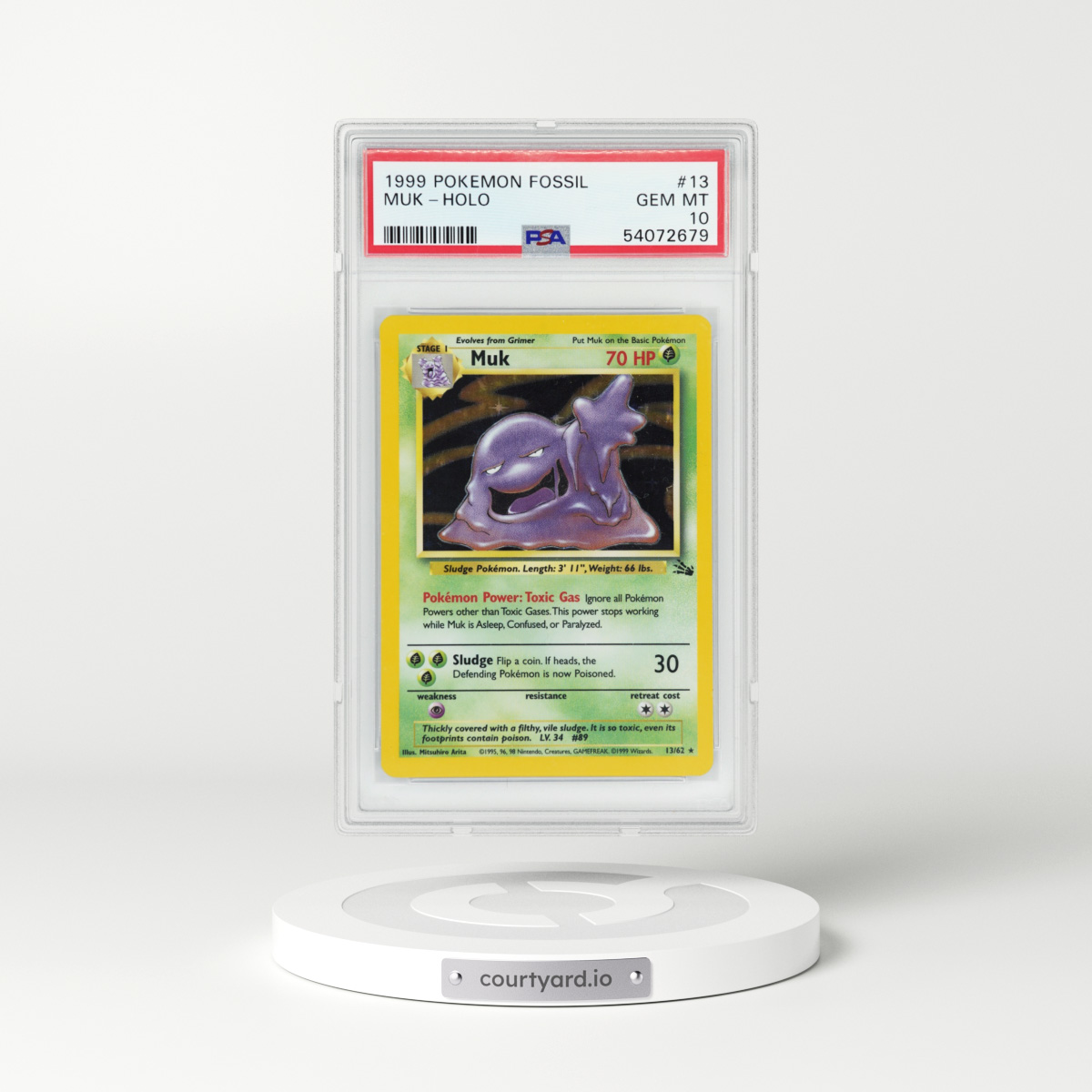 1999 Fossil #13 Muk - Holo (PSA 10 GEM MINT)