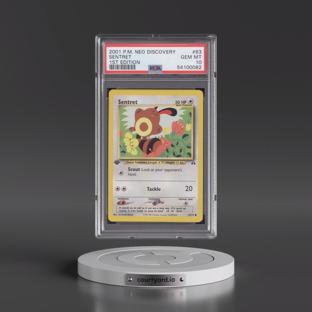 2001 Pokémon Neo Discovery #63 Sentret - 1st Edition (PSA 10 GEM MINT)