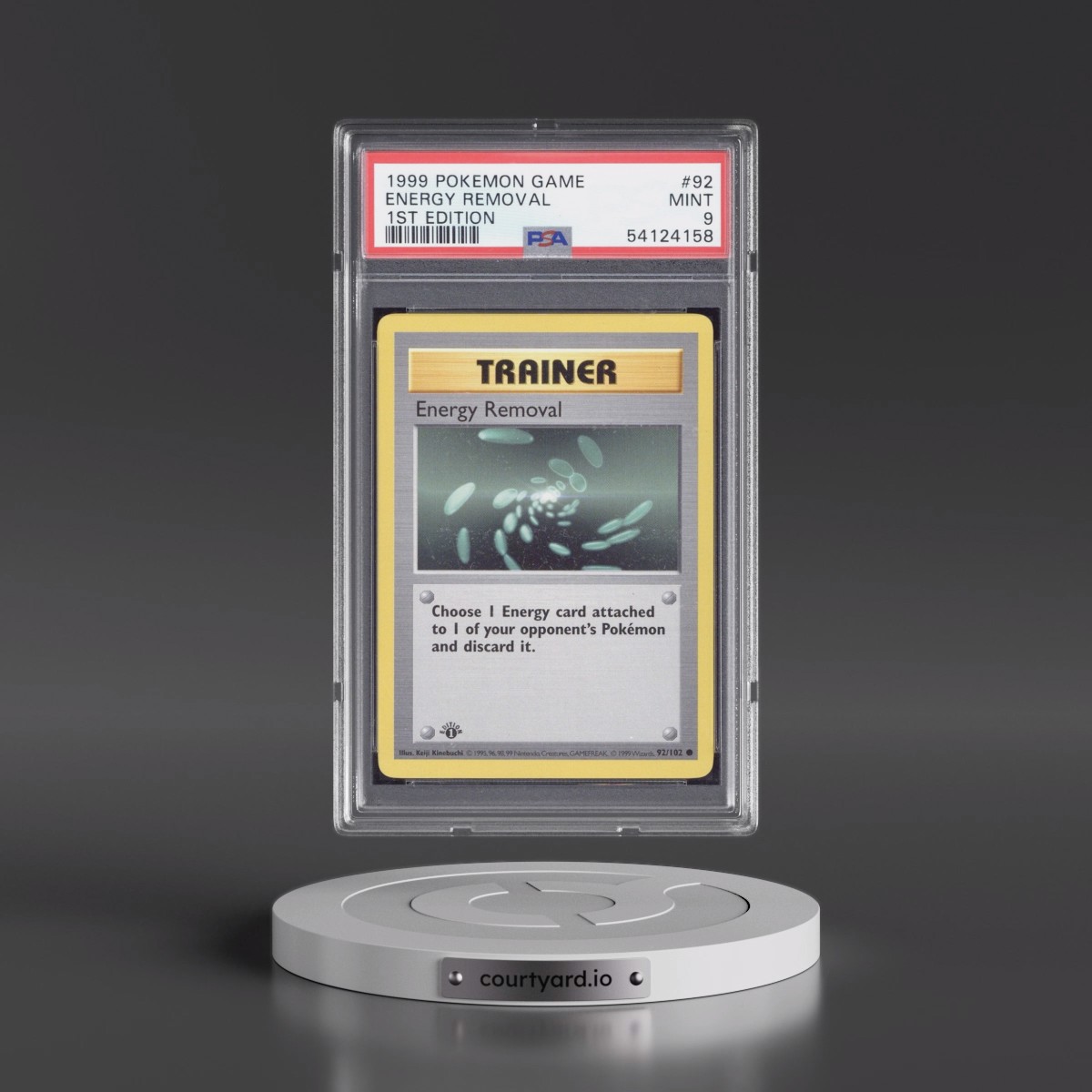 1999 Pokémon Game Energy Removal - 1st Edition #92 PSA 9