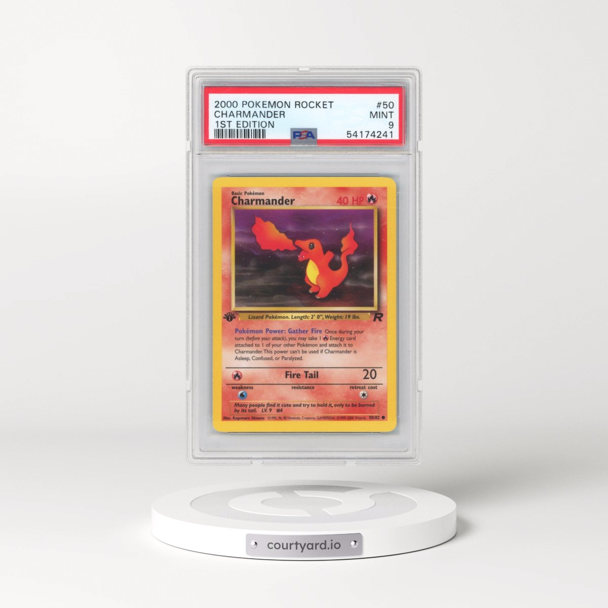 2000 Pokémon Rocket #50 Charmander - 1st Edition (PSA 9 MINT)