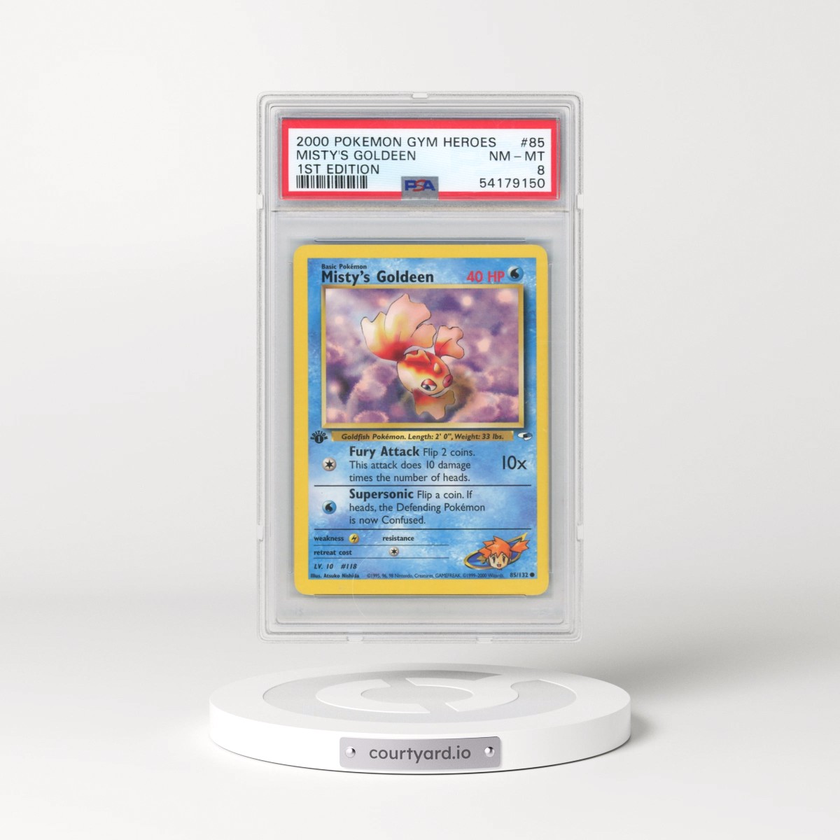 2000 Pokémon Gym Heroes #85 Misty's Goldeen - 1st Edition (PSA 8 NM-MT)