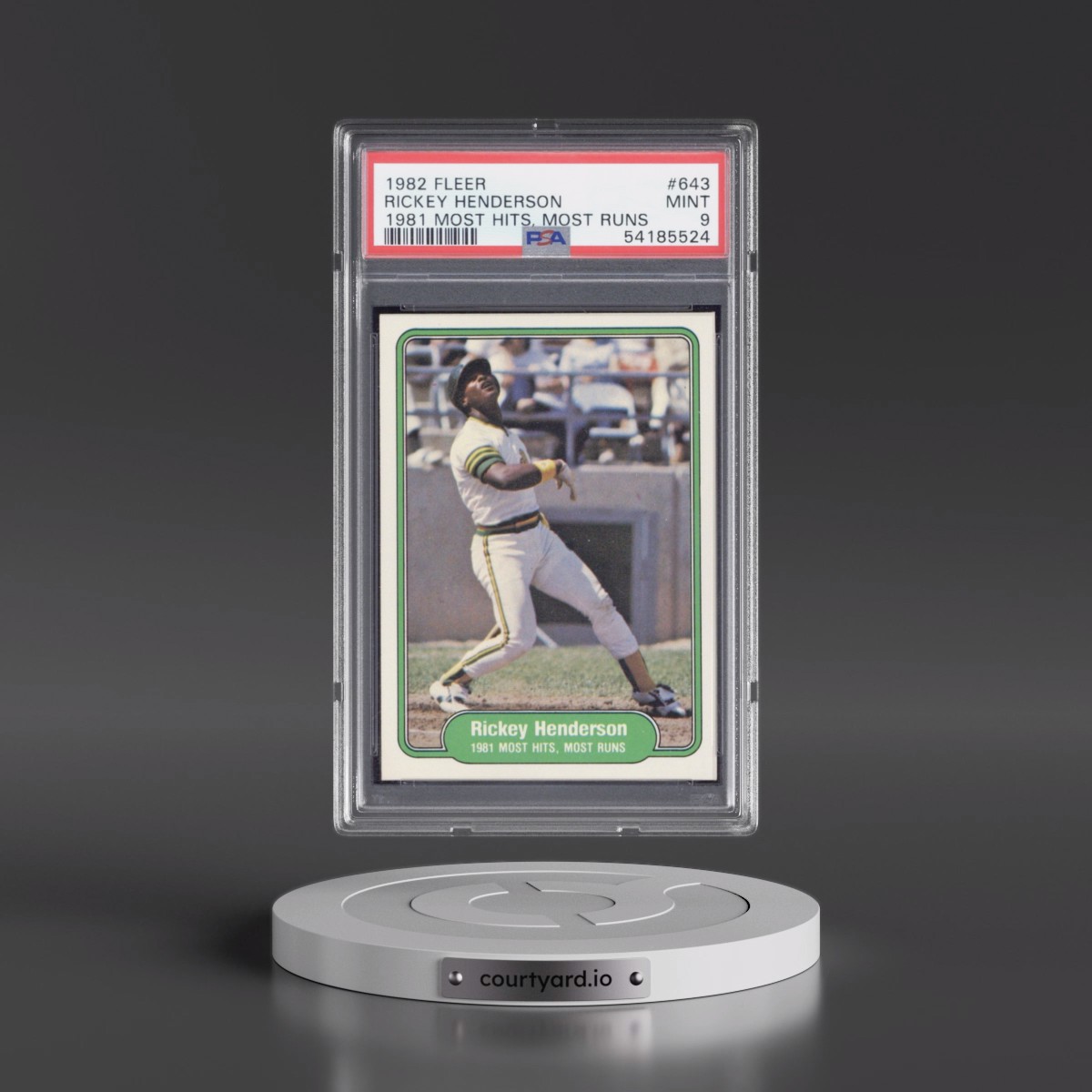 1982 Fleer #643 Rickey Henderson (PSA 9 MINT)