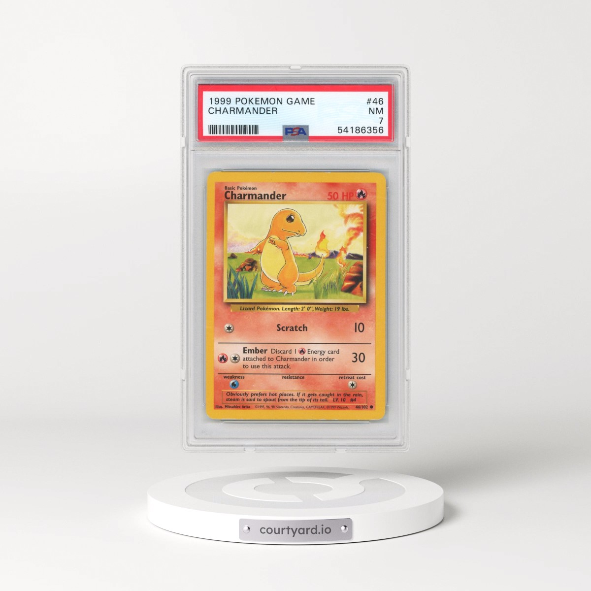 1999 Pokémon Game #46 Charmander (PSA 7 NM)