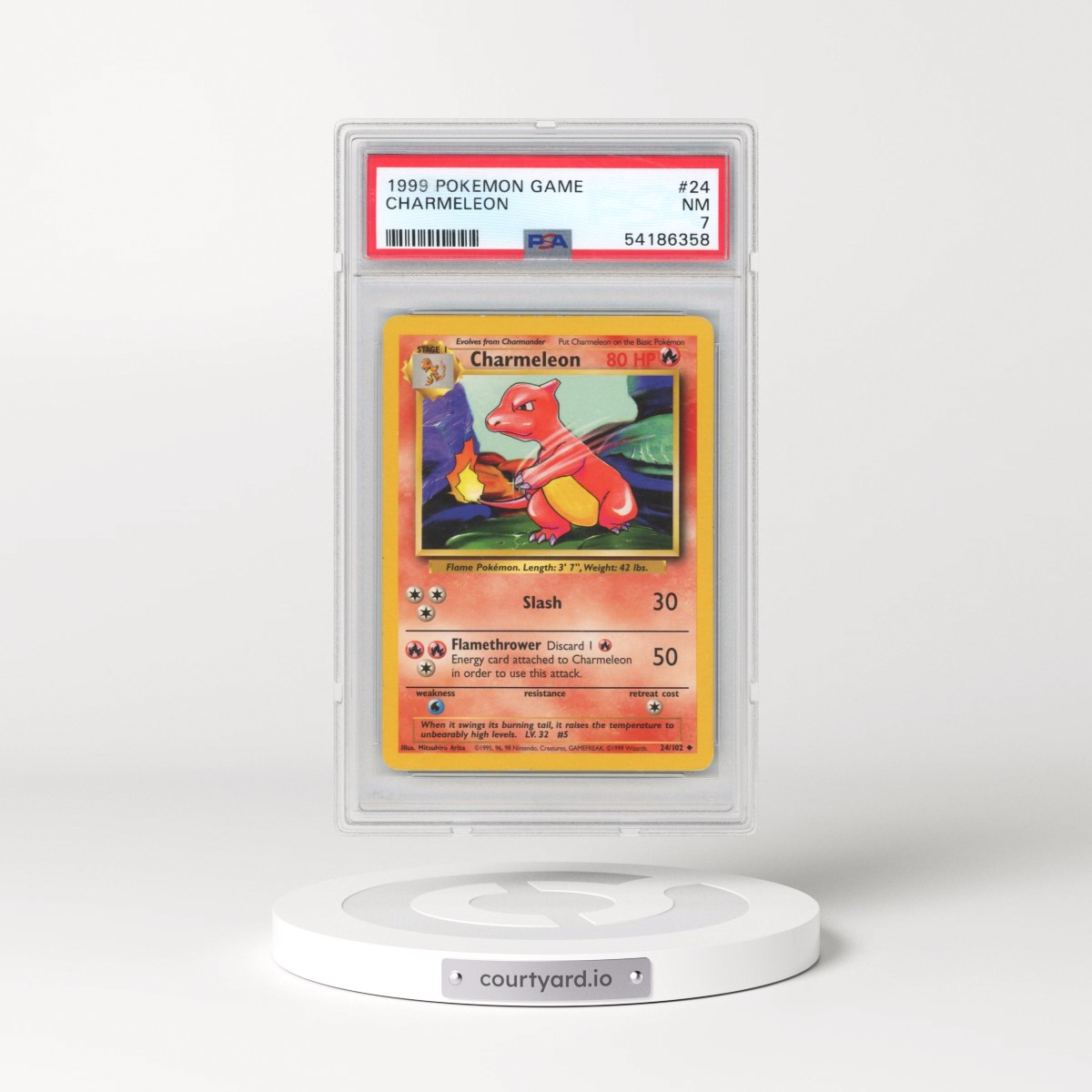 1999 Pokémon Game #24 Charmeleon (PSA 7 NM)
