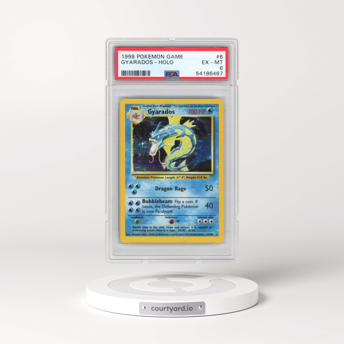 1999 Pokémon Game #6 Gyarados - Holo (PSA 6 EX-MT)